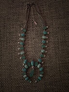 Women’s Turquoise Statement Necklace - Elegant Green-Blue Accent